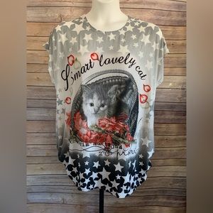 Kitty Lovers Woman’s Top - Size fits 1XL